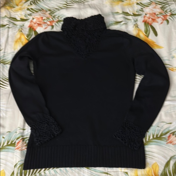 Cache | Sweaters | Cache Black Turtleneck Sweater Timeless Knit Design ...
